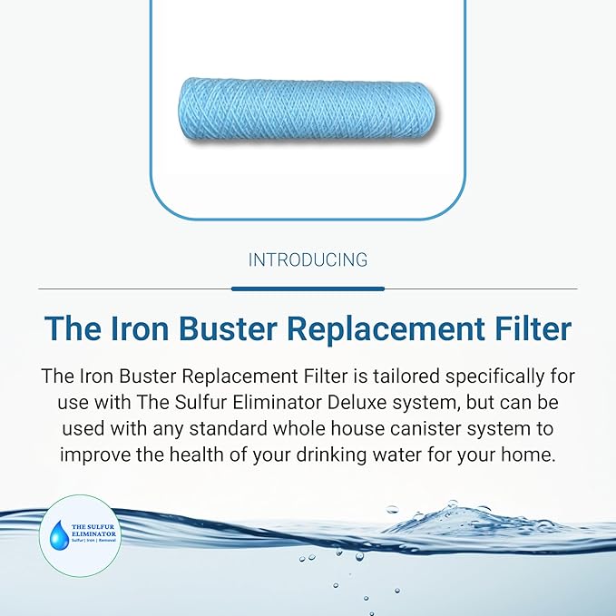 The Sulfur Eliminator Iron Buster Replacement Well Water Filter, Designed - Image 2