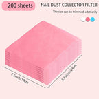 200 Sheets Nail Dust Collector Filter Paper Disposable Nail Dust Filters - Image 4