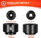 BLACKROBOT 28mm Low Profile Oil Filter Socket, 3/8" Drive 6-Point Oil Filter - Image 4