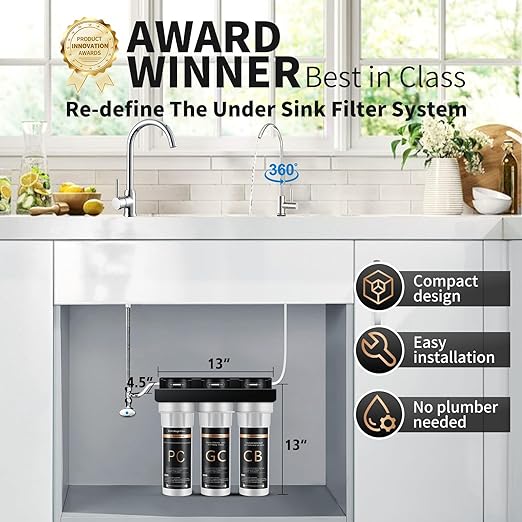 Water Filter for Sink with Faucet, 3-Stage Deep Filtration, NSF/ANSI 42&53 - Image 3