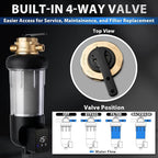 iSpring WSP500ARJ-BP, NSF Certified, Whole House Spin-Down Sediment Water Filter - Image 4