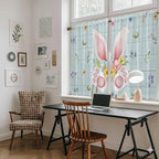 Easter Kitchen Tier Curtains 45 Inch Long 2 Panel Set, Rod Pocket Short Window - Image 6