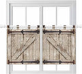 Farmhouse Wood Grain Kitchen Curtains 36 Inch Length, Small Window Curtains Tab by Unknown