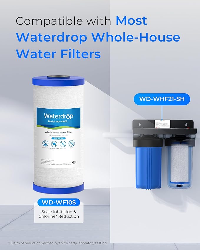 Waterdrop Whole House Water Filter, Anti-Scale Sediment Filter Cartridge - Image 2