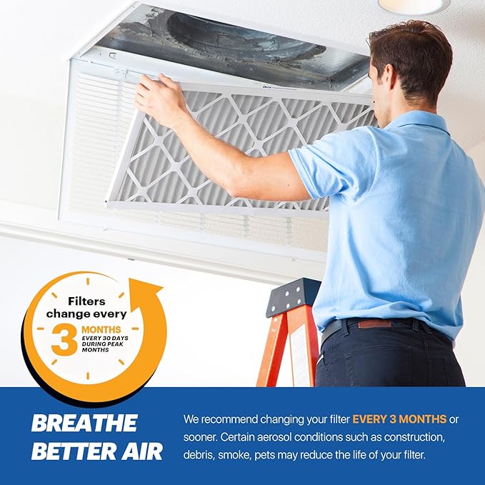 BNX TruFilter 20x25x1 MERV 10 AC Furnace Air Filter - Image 6
