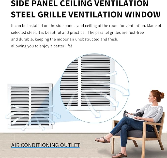 14x14 Return Air Grille, Air Return Vent Cover, Flat Vent Cover, Rejillas De - Image 7