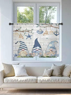 Sheer Curtains 54 Inch Length, Coastal Eucalyptus Semi Sheer Curtains Light - Image 4