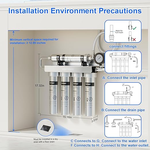 Vortopt Under Sink Water Filtration System, NSF Certified to Standards - Image 5