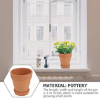 5pcs Red Clay Succulent Pots - Image 3