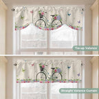Farmhouse Spring Tie Up Valance Curtains - Image 5