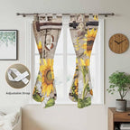 Farmhouse Sunflowers Living Room Curtains 84 Inch Length, Window Curtains Tab - Image 5