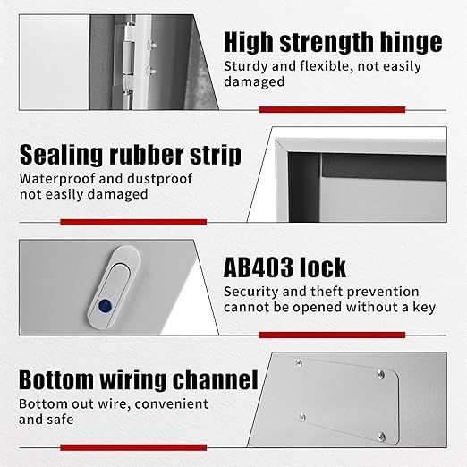 Electrical Box 24 x 16 x 10 Inch Indoor Outdoor Electrical Enclosure Box Steel - Image 3