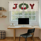 Red Green Christmas Kitchen Tier Curtains 36 Inch Long 2 Panel Set, Rod Pocket - Image 6