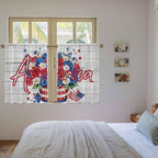 Independence Day Kitchen Curtains 54 Inch Long 2 Panel Set, Rod Pocket Window - Image 4