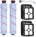 2 Pack 1868 Multi-Surface Brush Roll + 2 Pack 1866 Vacuum Filter, Replacement by Rebirthcare