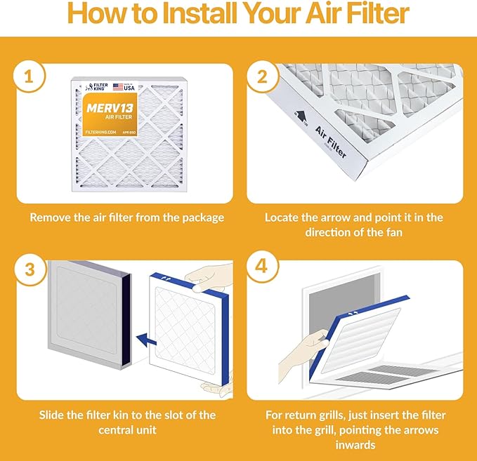Filter King 14x18x1 Air Filter | 6-PACK | MERV 13 HVAC Pleated A/C Furnace - Image 4