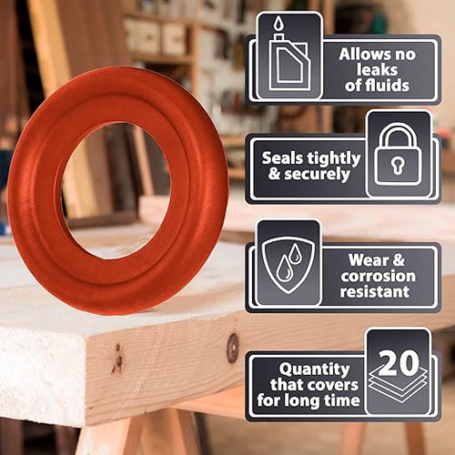 15pcs Oil Drain Plug Crush Rubber Washer Gasket Seal – 14mm Replacement - Image 2