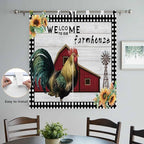 Farmhouse Rooster Bathroom Curtains 63 Inch Length, Window Curtains Tab Top - Image 4