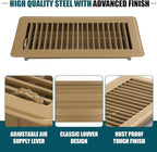 VOISEN Floor Register 4x10, 2 Pack Brown Floor Vent Covers, Heavy Duty Steel - Image 9