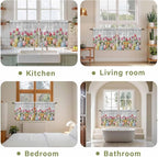 Easter Kitchen Tier Curtains 24 Inch Long 2 Panel Set, Rod Pocket Cafe Small - Image 8