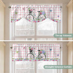 Spring Tie Up Valance Curtains for Windows, Kitchen Curtains Window Shades - Image 5