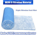 Air Vent Filters Roll, MERV 8 Triple Filtration Vent Filter Material - Image 3