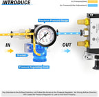 TAILONZ PNEUMATIC 5-in-1 1/4 Inch NPT AR2000 Mini Pressure Regulator Kit - Image 4