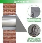 8 inch Hooded Wall Vent with Screen and Damper, Wall Vent Cover Exhaust Vent - Image 6
