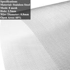 TIMESETL 2 Pack 304 Stainless Steel Woven Wire 8 Mesh - Image 3