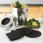 RSVP International Charcoal Compost Bin Filter 2-Piece Set Helps Keep Kitchen - Image 3
