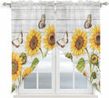 Yellow Sunflowers Swag Valances by Unknown