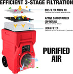 MOUNTO 1000cfm Portable Industrial Air Purifier Negative Air Scrubber - Image 2