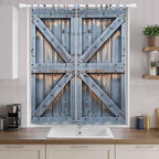 Farmhouse Wood Grain Living Room Curtains 84 Inch Length, Window Curtains Tab - Image 9
