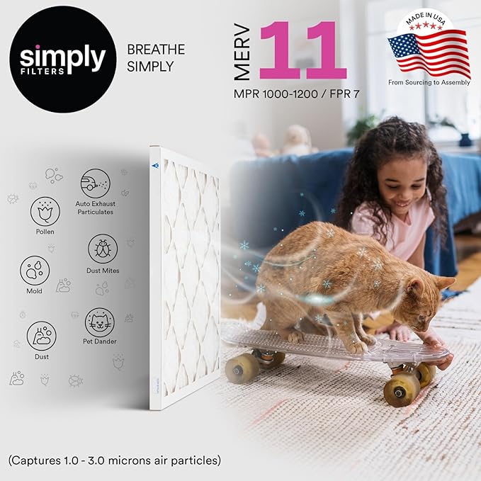 Simply 24x30x1 Air Filter, MERV 11, 12 Pack, - Image 2