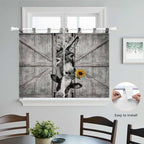 Funny Farm Animals Bedroom Curtains 63 Inch Length, Window Curtains Tab Top - Image 4