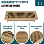 VOISEN Floor Register 4x12, 6 Pack Floor Vent Covers, Steel Adjustable Air - Image 6