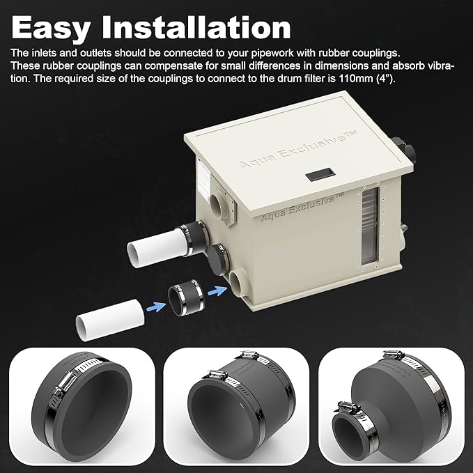 Rotary Drum Filter | RDF 8000GPH | Fully Automatic Water Filter System | Koi - Image 5