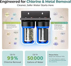 iSpring WGB21B-KS+AHPF12MNPT16X2 2-Stage Whole House Water Filtration System w/ - Image 2