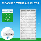 LotFancy 14x25x1 Air Filter MERV 8 4-Pack, Electrostatic Pleated Furnace & AC - Image 2