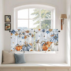 Fall Blue Maple Kitchen Tier Curtains 36 Inch Long 2 Panel Set, Rod Pocket Half by Unknown