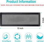 Magnetic Floor Register Vent Covers, 4 x 12 Inch Air Vent Filter Mesh, Sticky - Image 2