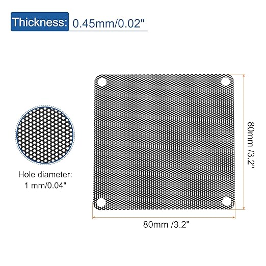 MECCANIXITY 10PCS PC Dust Filter, 80mmx80mm PVC Computer Case Cooler Dustproof - Image 2