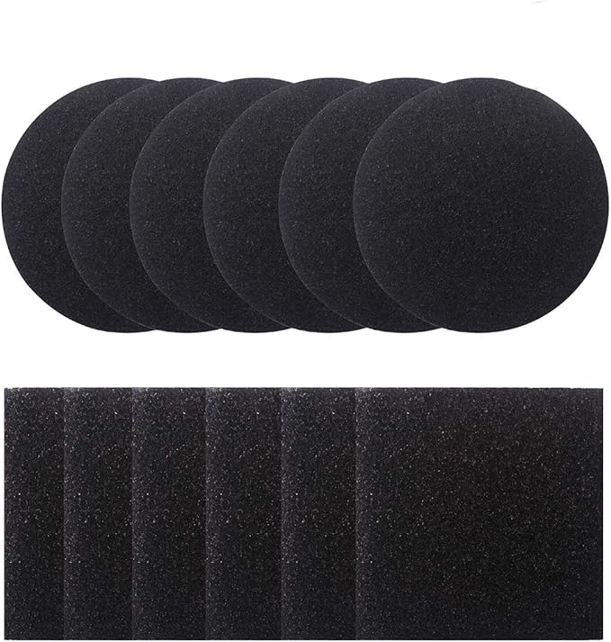 Compost Bin Filters, 12 Pieces Compost Pail Replacement Filters, 6 Round and 6 by Unknown