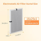 2-Pack 16x25x1 MERV 8 Reusable & Washable Electrostatic Air Filters - Image 2