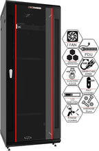 Sysracks 22U Wall Mount Server Rack Cabinet, 19” Locking Network Rack, 24” Deep by SYSRACKS