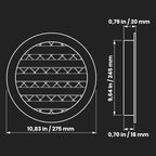 Repa Market 10" Inch Aluminum Black Soffit Air Vent Cover - Image 2