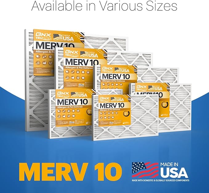 BNX TruFilter 20x24x1 MERV 10 AC Furnace Air Filter - Image 8