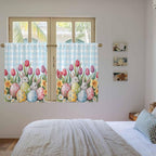 Easter Kitchen Curtains 54 Inch Long 2 Panel Set, Rod Pocket Window Curtains - Image 4