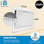 Simply 18x18x1 Air Filter, Merv 8, 12 Pack, - Image 2