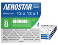 Aerostar 12x12x1 MERV 8 Air Filter, ACTUAL SIZE, Air Conditioning & Furnace by AirFiltersDelivered